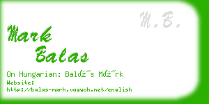 mark balas business card